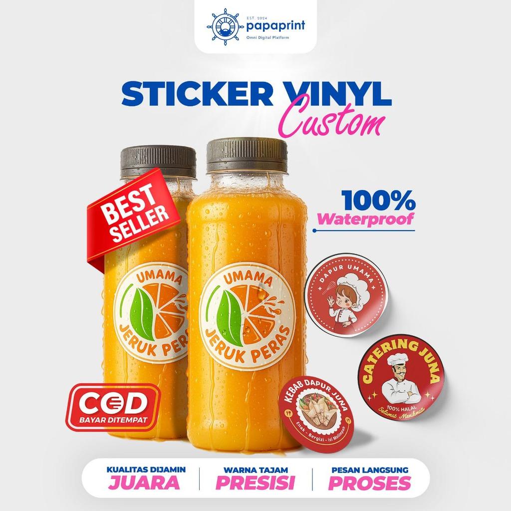 Jual Stiker Custom Label | Stiker Kemasan - Papaprint Label Makanan ...