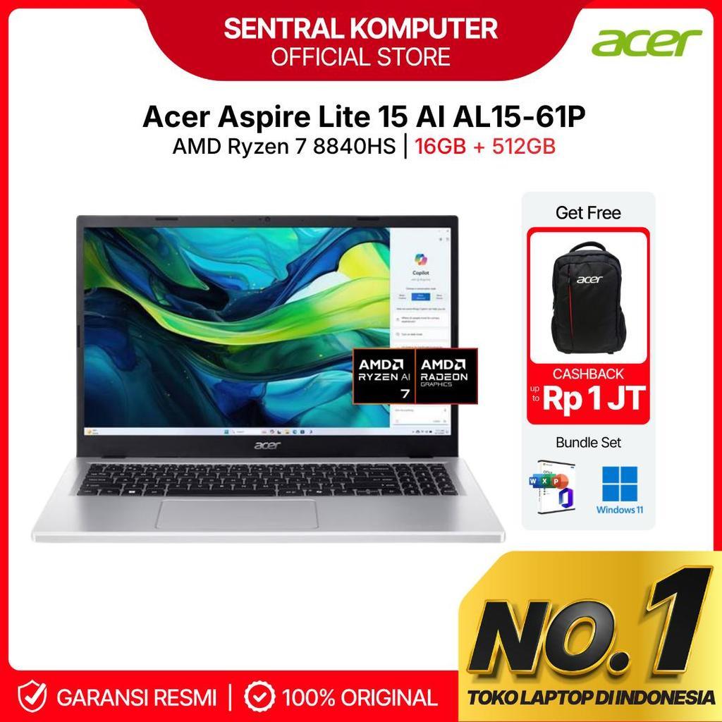 Jual ACER ASPIRE LITE 15 AL15-61P-R572 RYZEN 7 8840HS 16GB 512GB SSD 15 ...