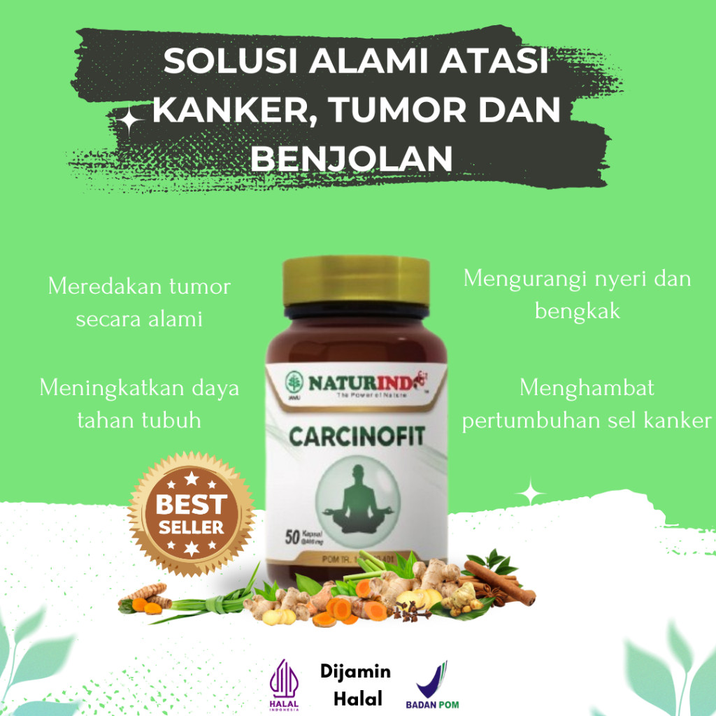 Carcinofit Herbal Kanker Payudara Serviks Tumor Bengkak Nyeri Asli Naturindo TERLARIS
