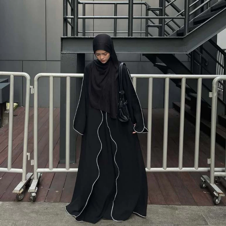 Gamis Dress Haji dan Umrah Bahan Arabian Premium Cooltech Anti UV tampilan polos sederhana