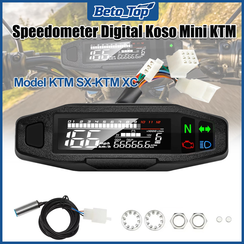 Jual Speedometer Digital Universal THS Mini Speedometer KTM SX KTM XC ...