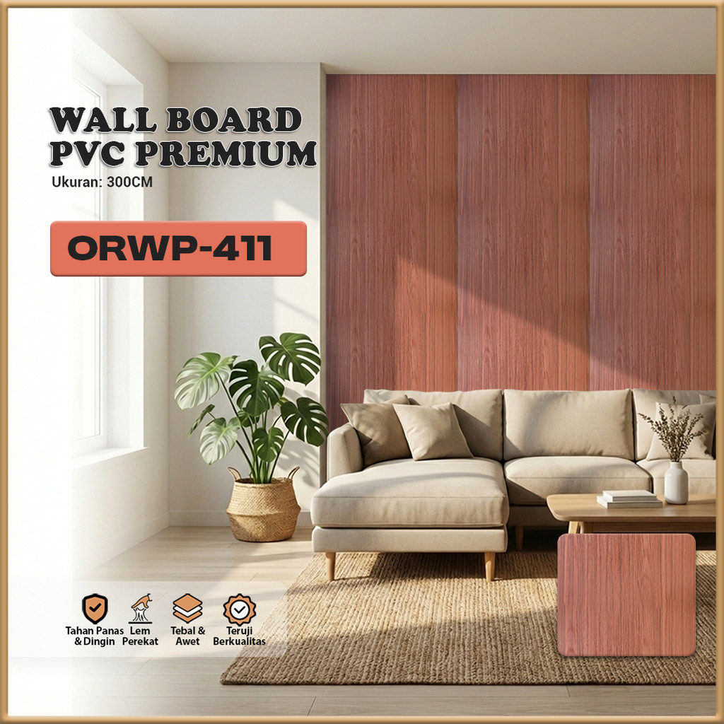 Jual Wall Panel PVC Motif Kayu Panel Dinding PVC Untuk Ruang Tamu Dan ...