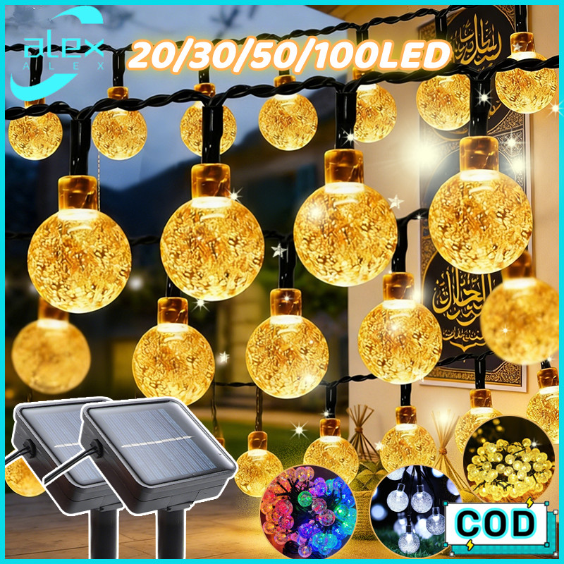 Jual 5/6.5/7/12M 100 LED Lampu String Surya LED Lampu String Surya ...