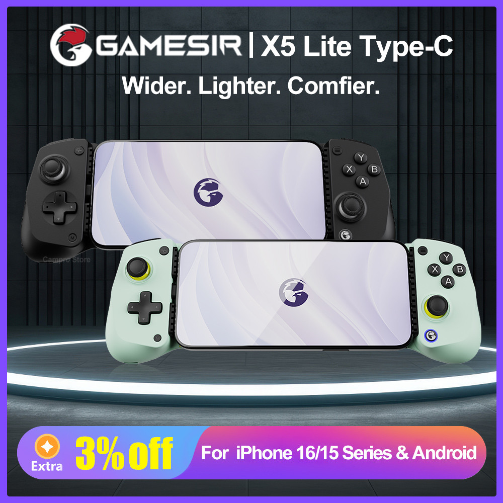 Mando GameSir X5 Lite Para Android Y IPhone 15/16 – Joystick De Efecto Hall, USB-C, Ligero Y Con Almohadillas Intercambiables