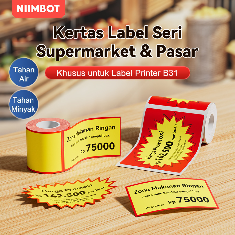 Jual NIIMBOT B31/B3S Label Stiker Label Harga Label Makanan Label ...
