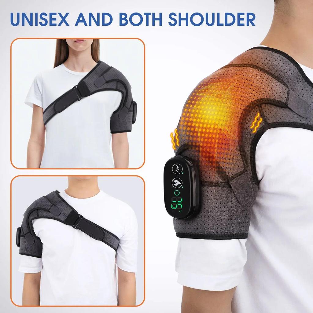 Jual Electric Heating Shoulder Massage Belt Back Shoulder Brace ...