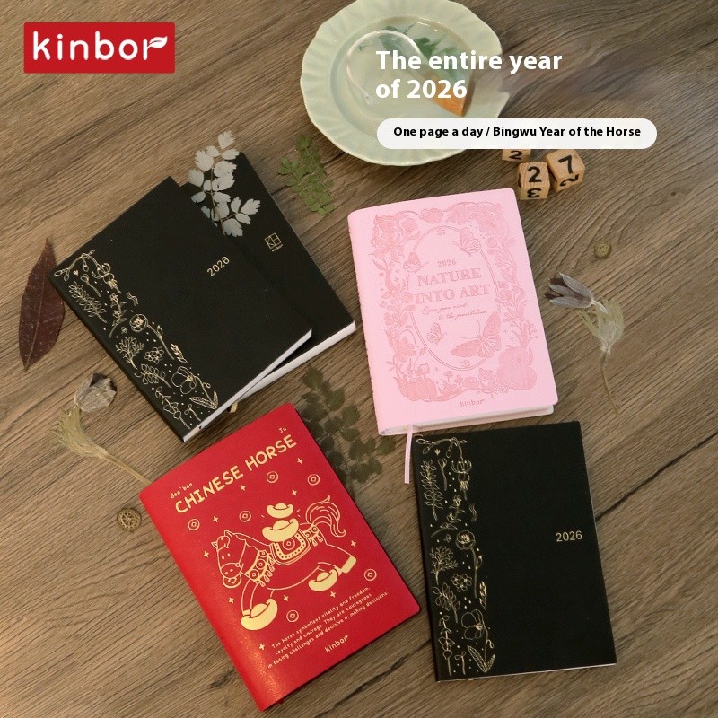 Jual Kinbor Notebook 2026 Planner A5 A6 Full Year Agenda Schedule Daily ...