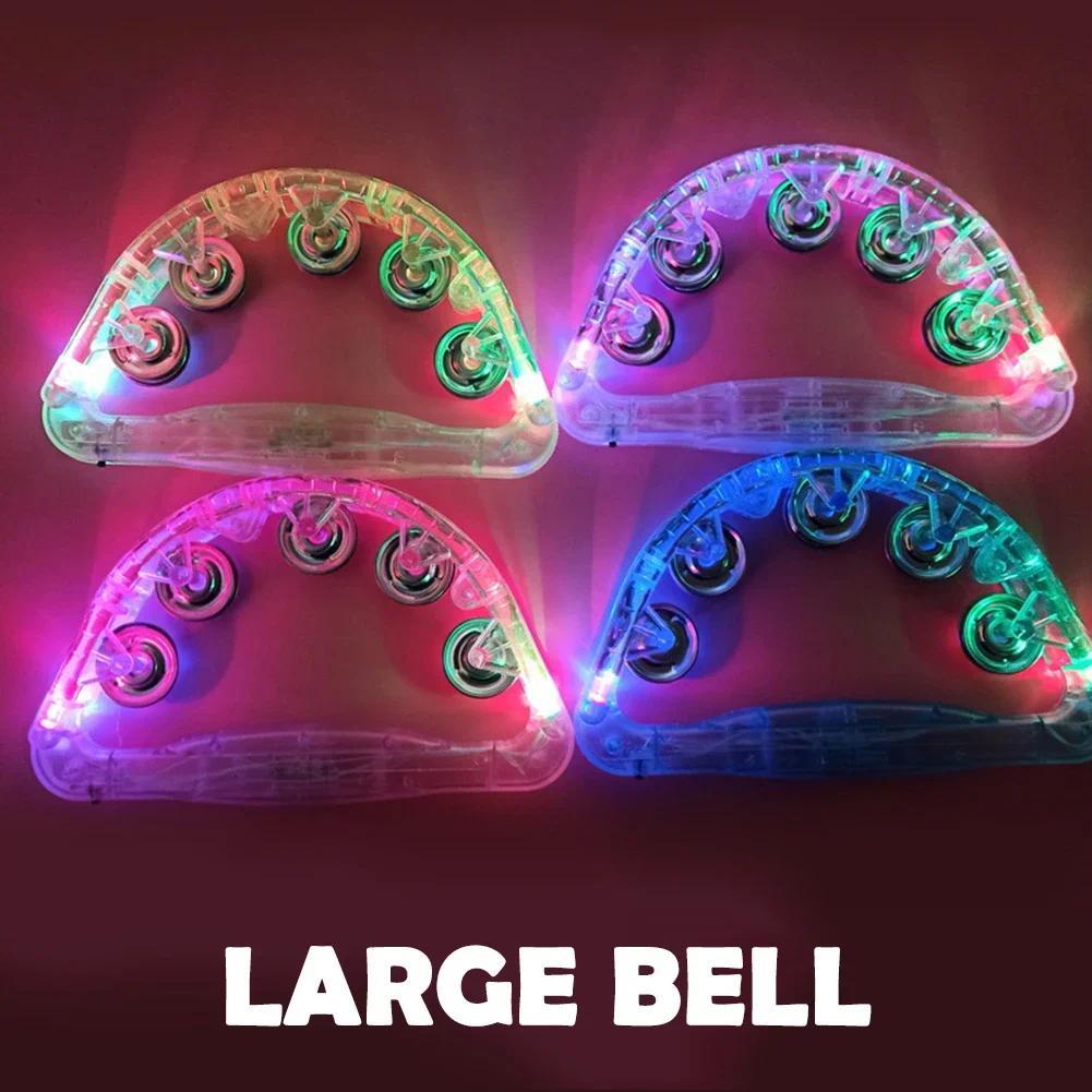 Jual Handheld Light up Tambourine Percussion LED Noisemakers Flashing ...