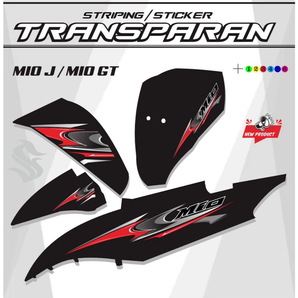 Jual STIKER MIO GT STRIPING MIO J BAHAN TRANSPARAN BENING UV | Shopee ...