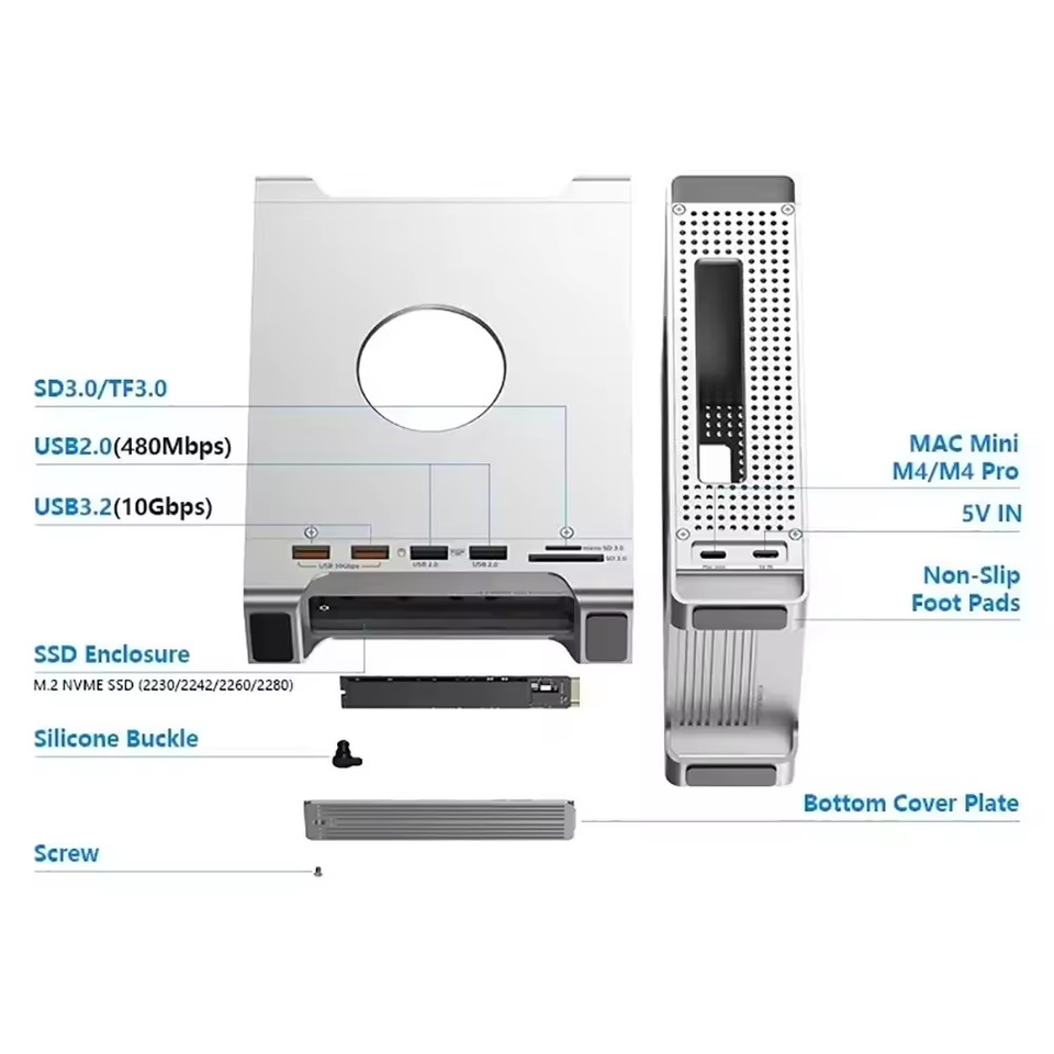 Jual Mac mini M4 Dock and Stand Hub for Mac mini M4 and M4 Pro 2024 ...