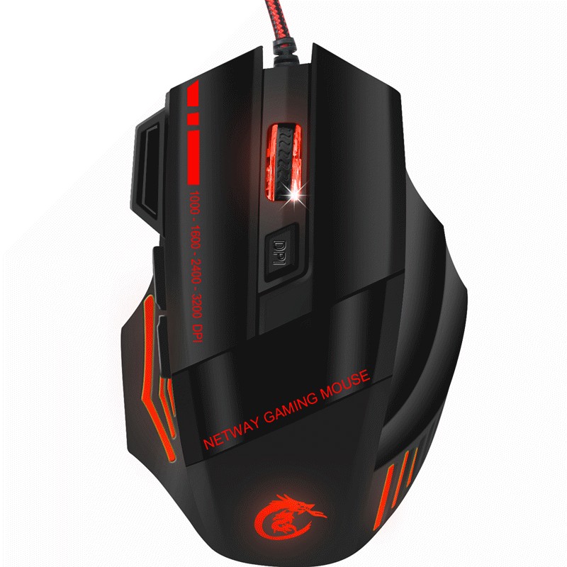 Jual Professional Gaming Wired Mouse Seven-key Backlit Mouse 5500 Dpi ...
