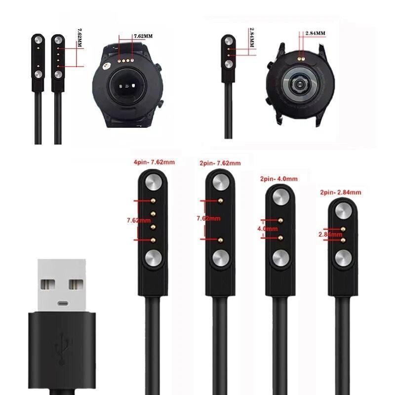 Jual Charger Magnetik Double Head USB Kabel untuk Jam Tangan 2 Pin dan ...