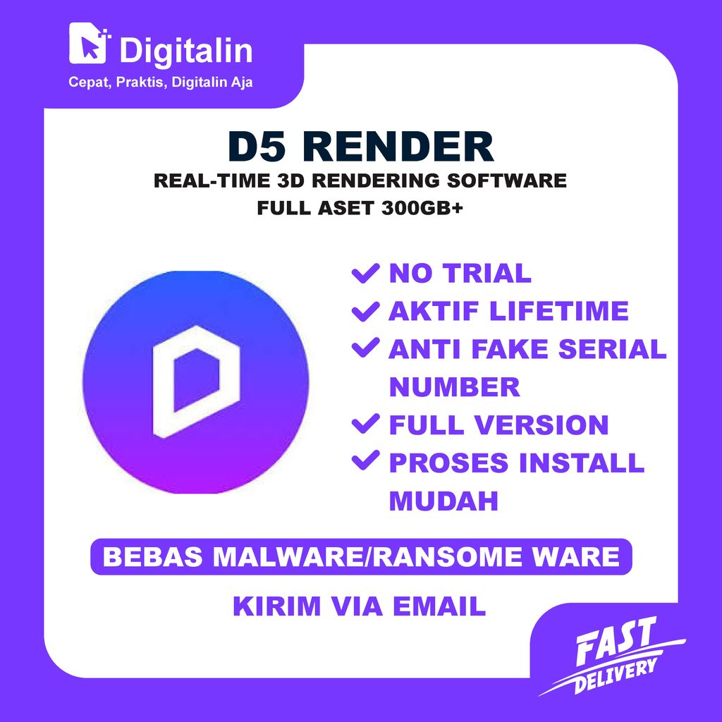Jual D5 Render 2026 + Full Aset Library Full Version Original Lifetime ...