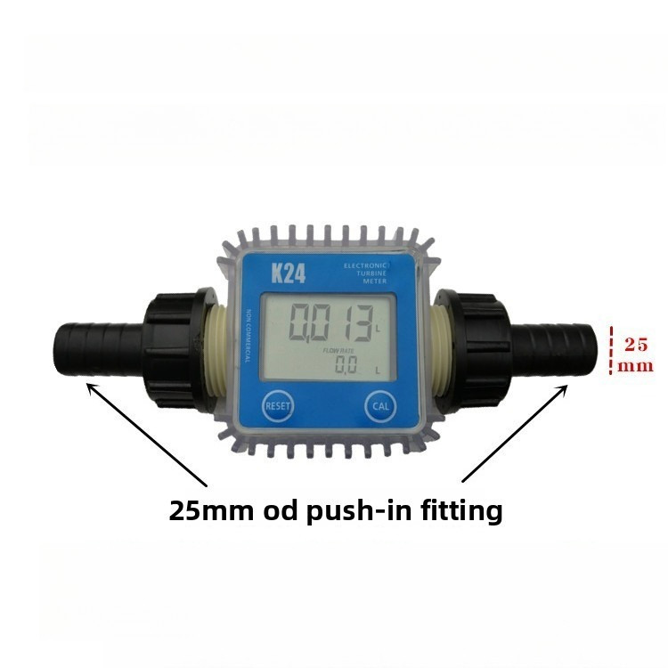 Jual K24 gital Flowmeter, Urea Turbine Flow Meter for Waterwheel 1 Inch ...