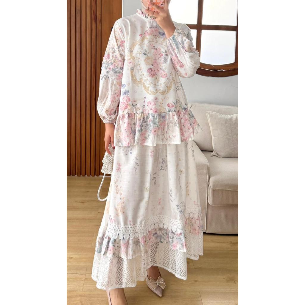 Jual FIONA FLOWERY SETELAN ROK CHIC | Shopee Indonesia