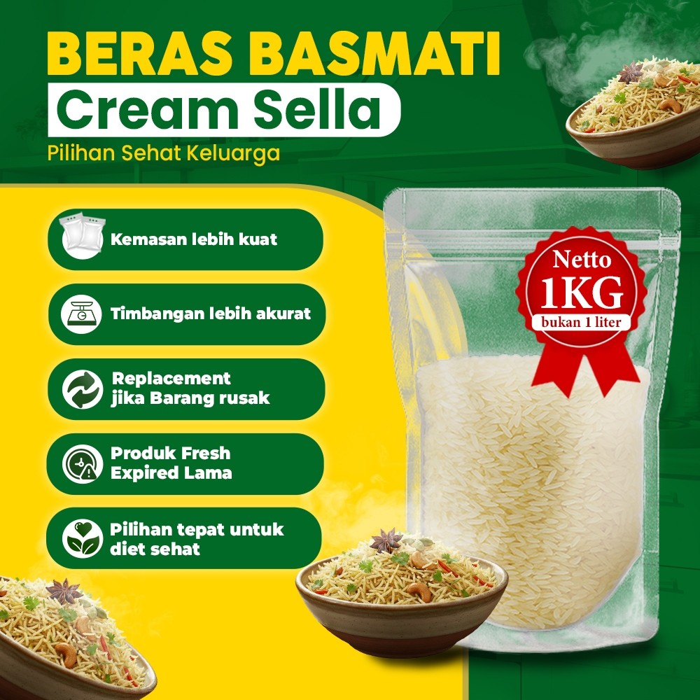 Jual BERAS BASMATI ASLI 1KG, BUKAN 1 LITER (800GRAM) SEPERTI TOKO LAIN ...
