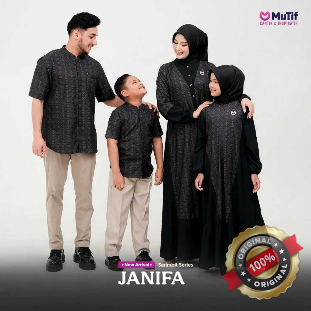 Jual MUTIF Sarimbit JANIFA - FA'AZ TIMELESS BLACK MuTif 2026 Famset ...