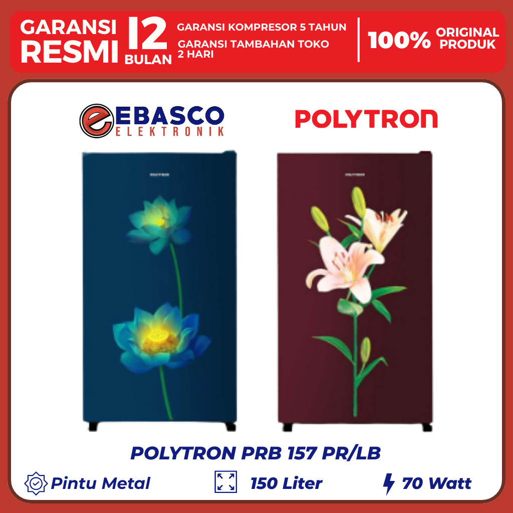 Jual POLYTRON Kulkas PRB 157 PR/LB 1 Pintu 150 Liter Semi Auto Defrost ...
