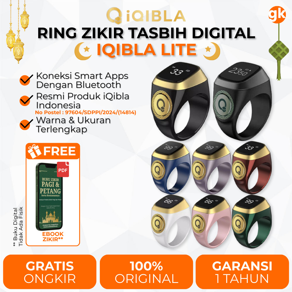 iQIBLA Smart Tasbih Digital Ring Zikr1 Lite Tasbeeh Counter 