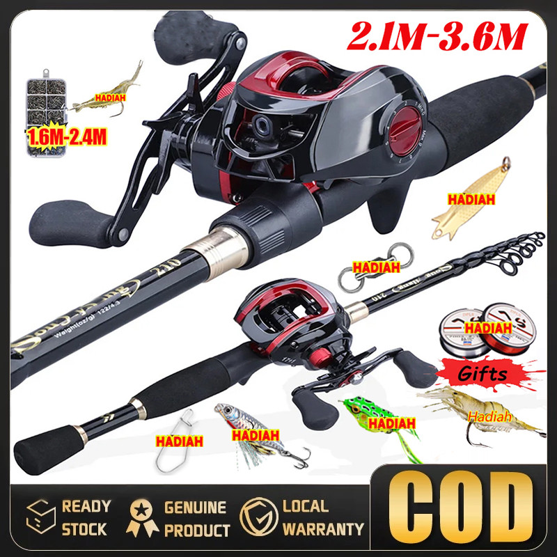 #Beli 1 Dapat 10 #1.8M-3.6M Joran Pancing Kombo Fishing Set Joran Pancing Set Casting Fishing Rod