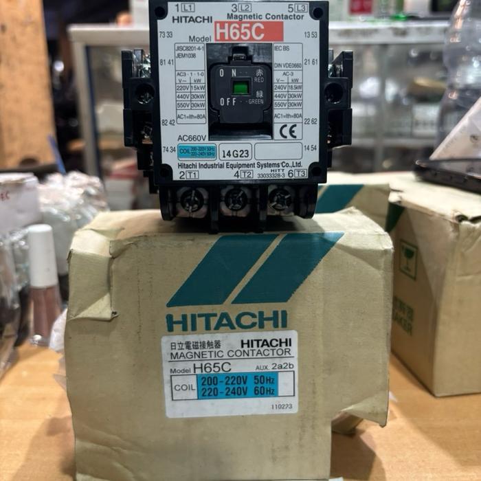 Jual HITACHI MAGNETIC CONTACTOR H65C | Shopee Indonesia