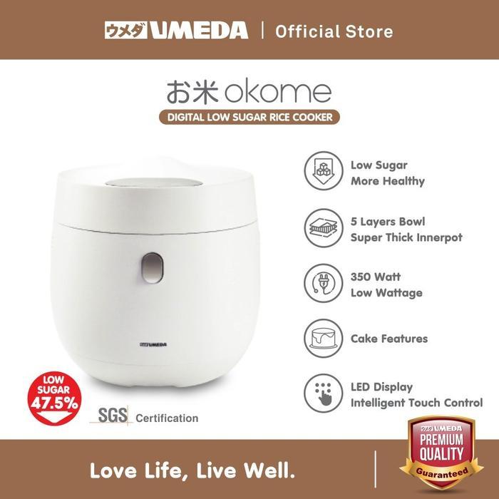 Jual Umeda OKOME Low Sugar Smart Rice Cooker - 1 UNIT | Shopee Indonesia