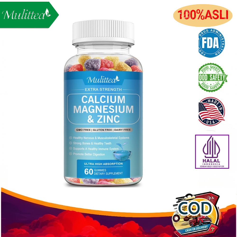 Jual Mulittea 60 pcs permen jelly calsium, magnesium dan zinc Vitamin ...