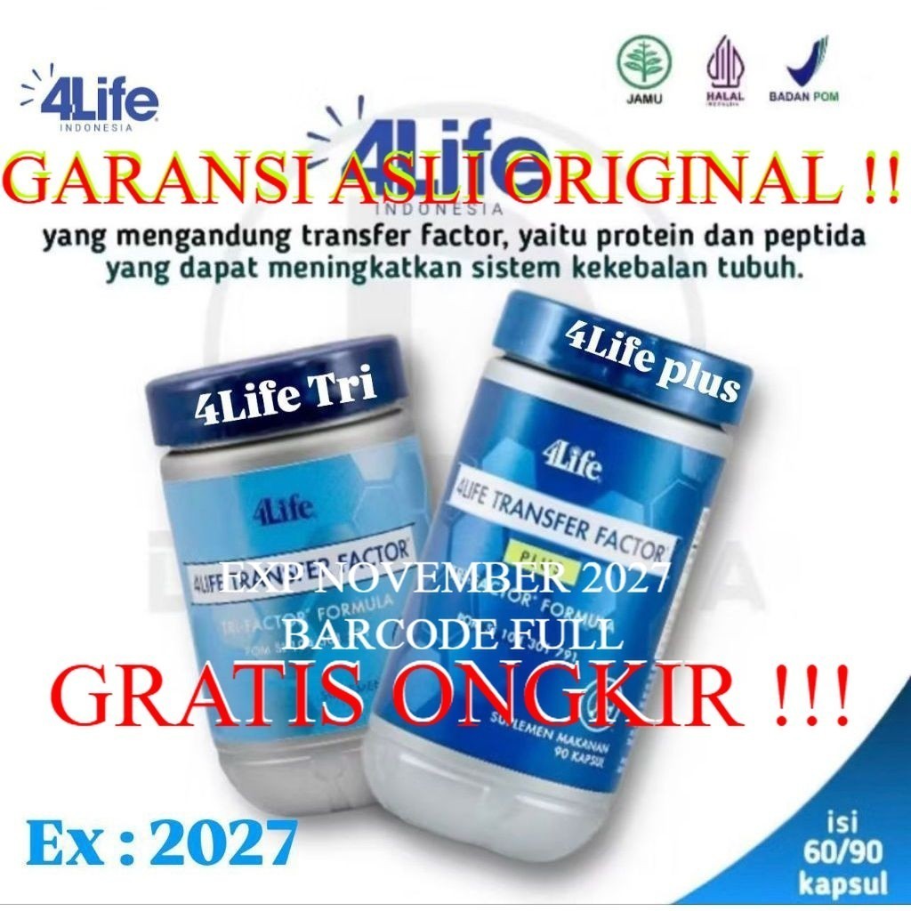 Jual 4LIFE TRANSFER FACTOR TRI FORMULA DAYA TAHAN DAN IMUN TUBUH ISI 60 ...