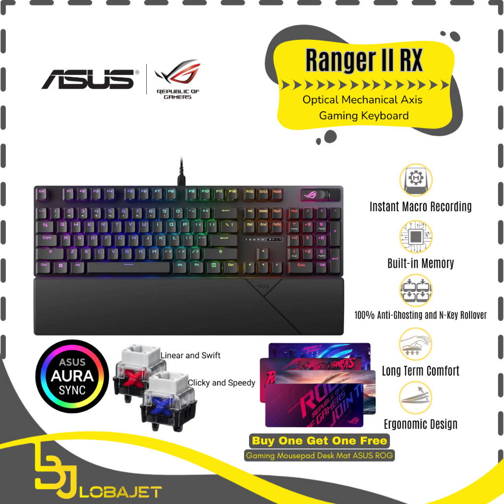 Jual ASUS ROG Strix Scope II RX Gaming Keyboard - ROG Ranger II RX ...