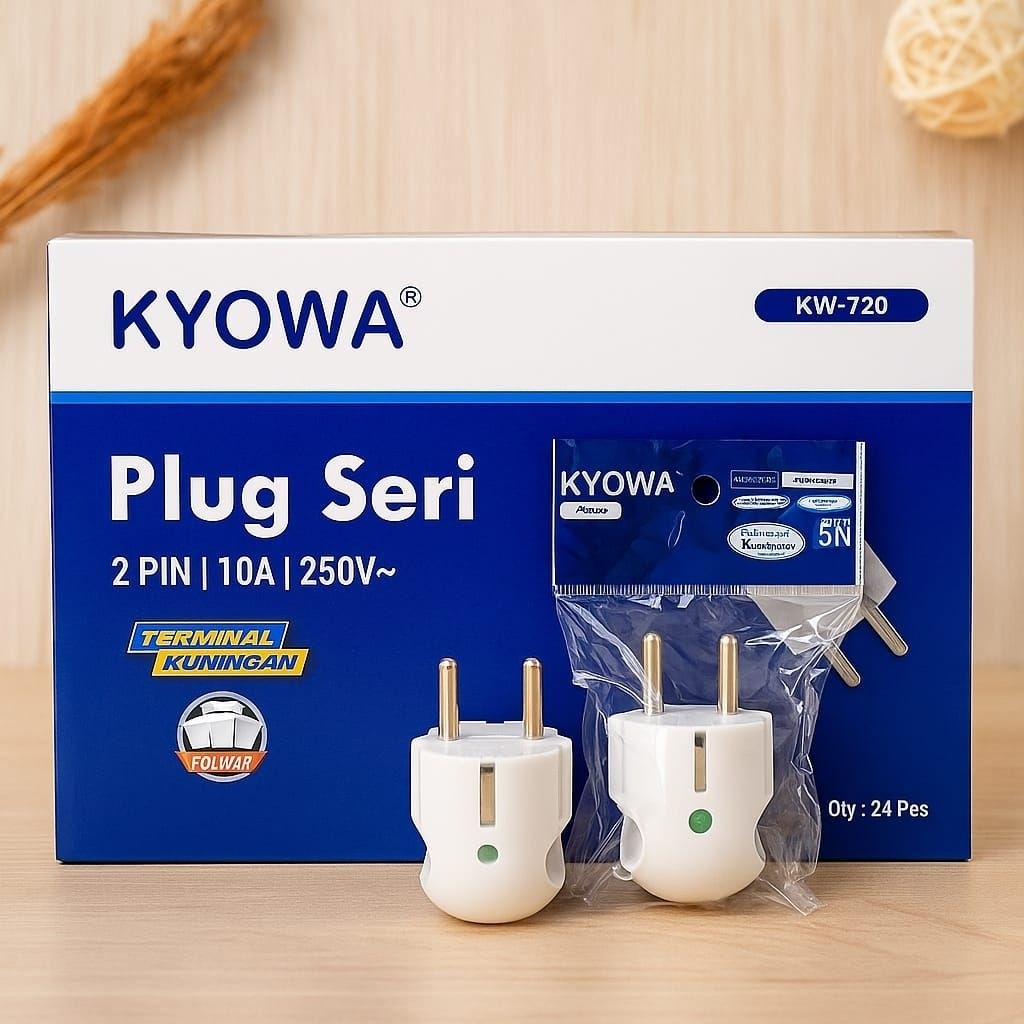 Jual STEKER KYOWA ARDE PLUG SERIES BULAT KW720 KW 720 COLOKAN LISTRIK ...