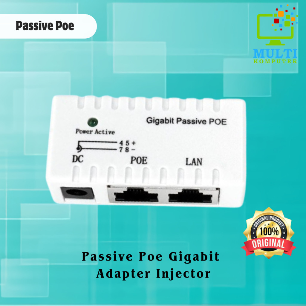 Jual Passive Poe NYK Gigabit Adapter Injector | Shopee Indonesia