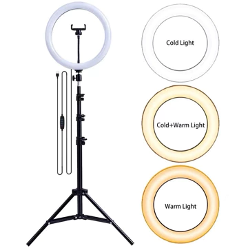 Paket Lengkap Ring Light 26cm Tripod 2.1M Untuk Selfie Live Streaming Foto Studio Vlog Live