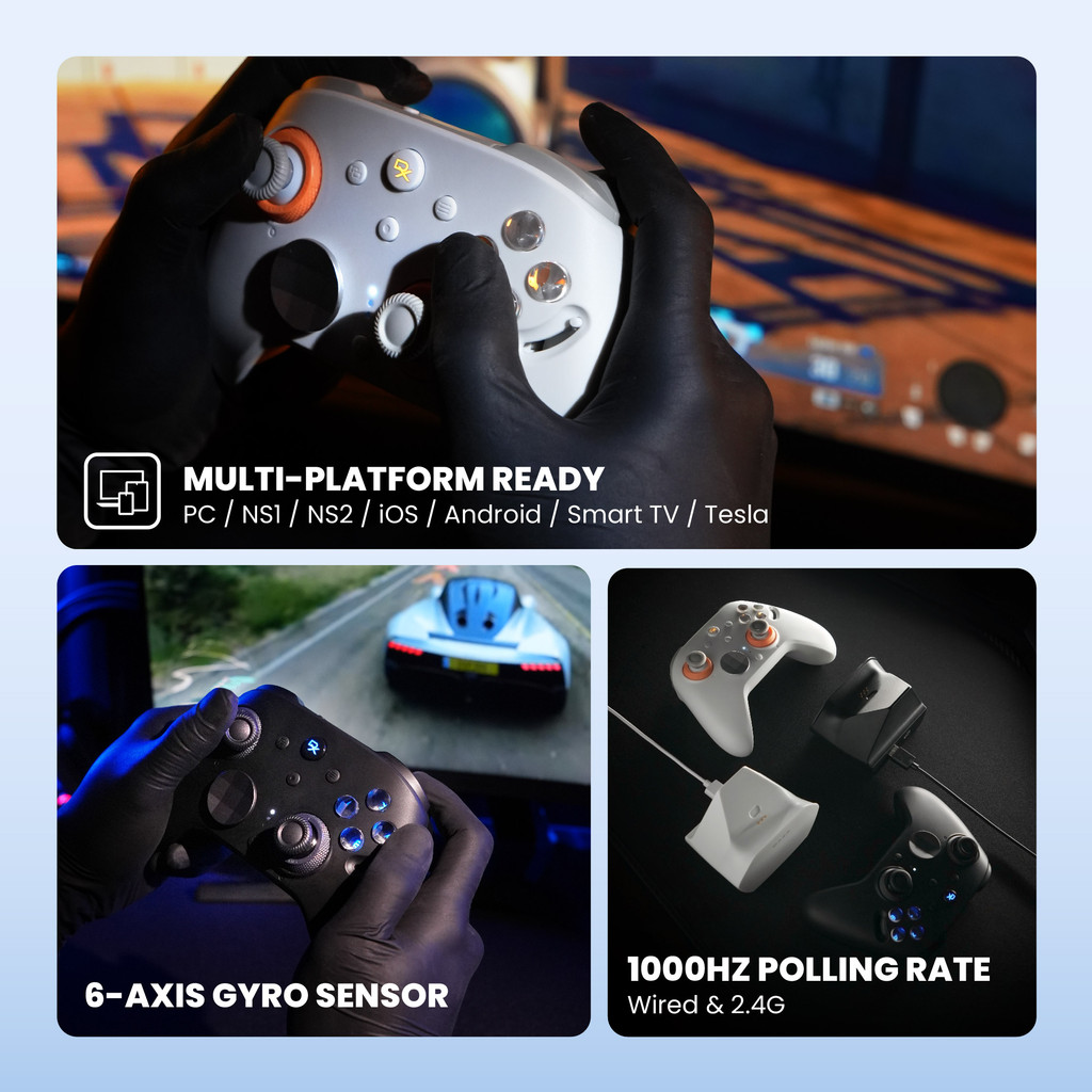 Rexus Daxa Ezoth AX10 Gamepad Wireless Gaming Controller - Adjustable TMR Joystick & Swappable ABXY (6)