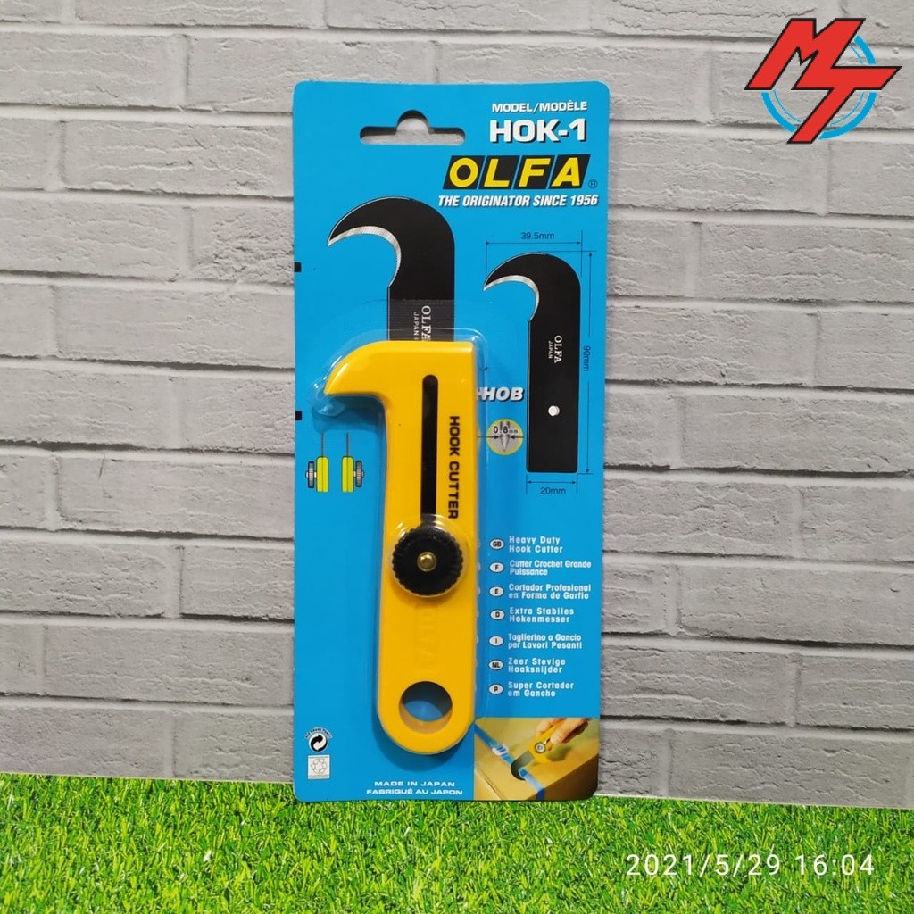 Jual OLFA HOK-1 Pisau Cutter Sabit Potong Tali Wrap Heavy Duty Hook ...