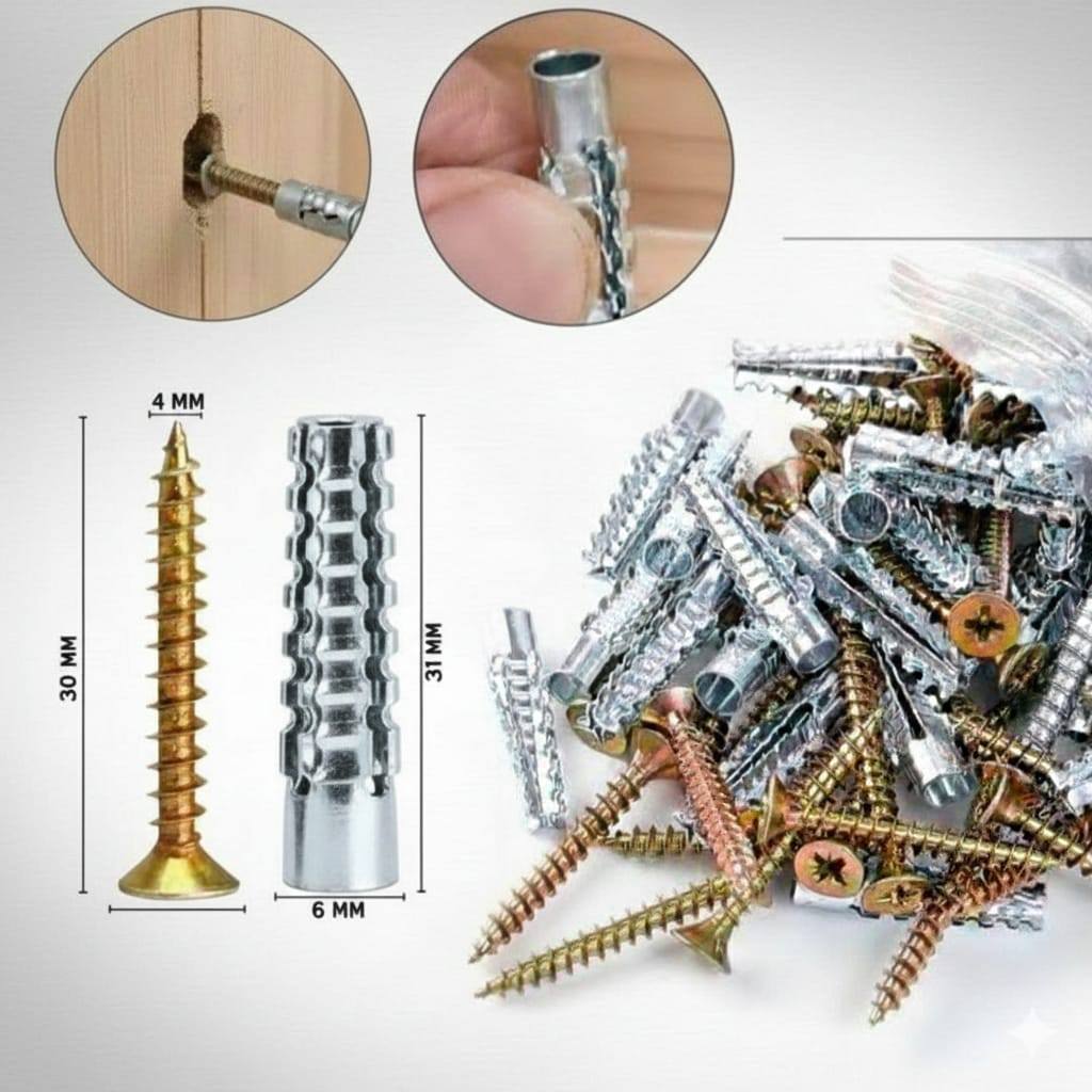 Jual Angkur Baut Tembok Besi M6 M8 M10, (1 Fisher + 1 Scrup )Fischer ...