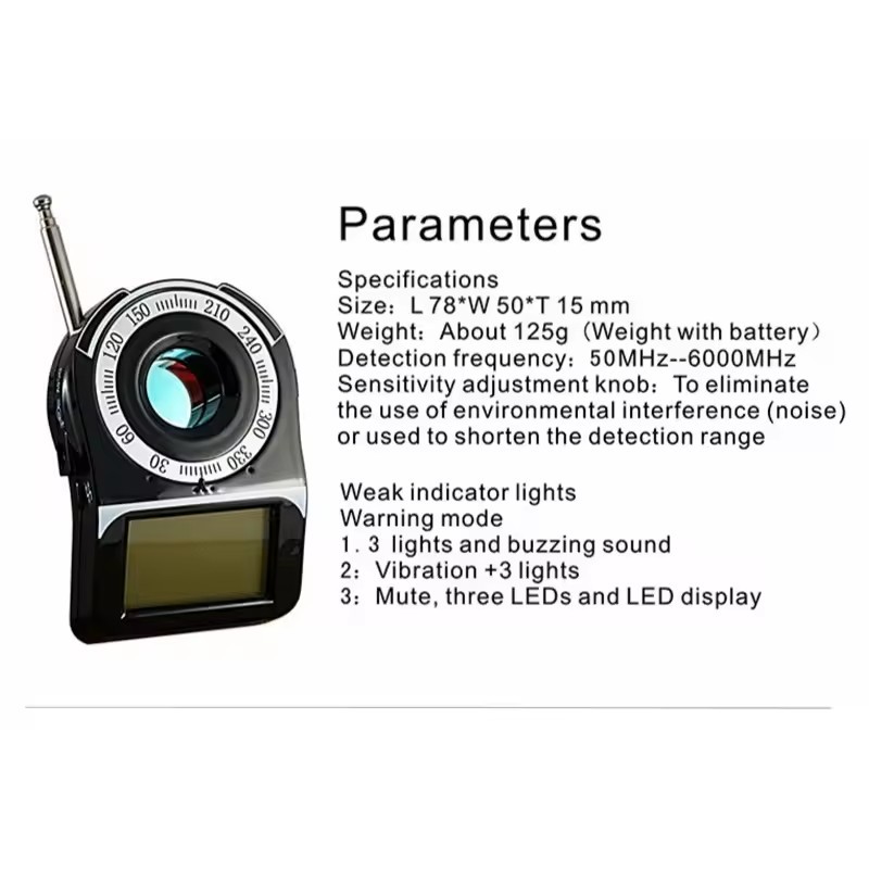 Jual micro detector Hidden camera Detector Hotel pinhole camera Scanner ...