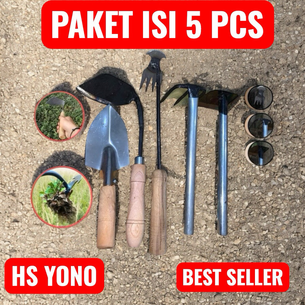 PREMIUM Paket Lengkap Alat Berkebun Isi 5 pcs/ Perlengkapan Berkebun/Set Alat Berkebun Best Produk Muriaara