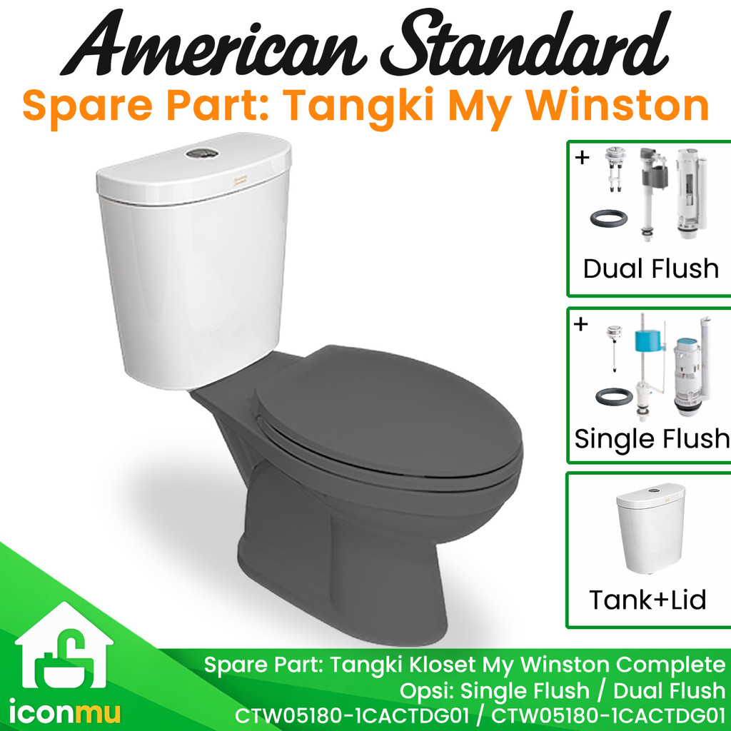 Jual American Standard Spare Part My Winston Kloset Duduk Tank Lid ...