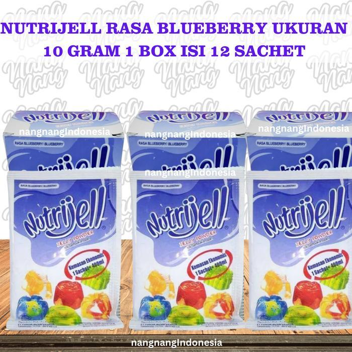 Jual NUTRIJELL RASA BLUEBERRY UKURAN 10 GRAM 1 BOX ISI 12 SACHET ...