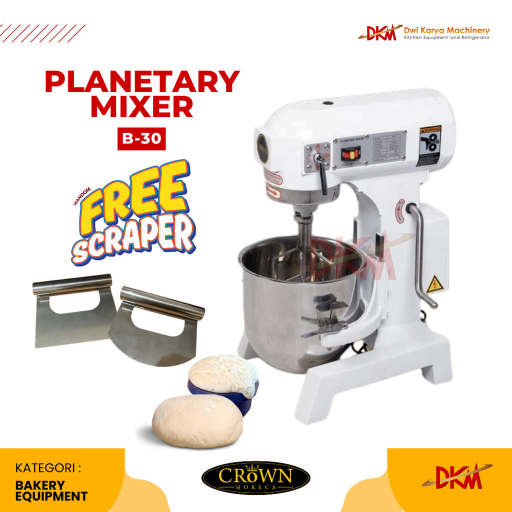 Jual CROWN Mixer Roti B30 Crown – Planetary Mixer 30 Liter 3 Speed ...