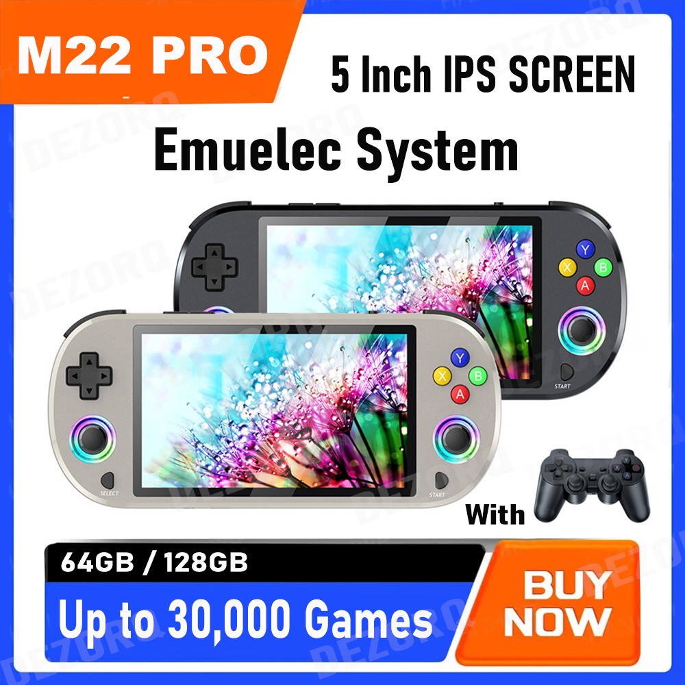 Jual M22 Pro Handheld Game Console 5 In IPS Screen Emuelec System ...