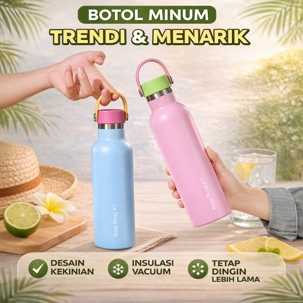 Jual LeDingDing Tumbler Termos 750ml SUS316 Stainless Steel Botol Air ...