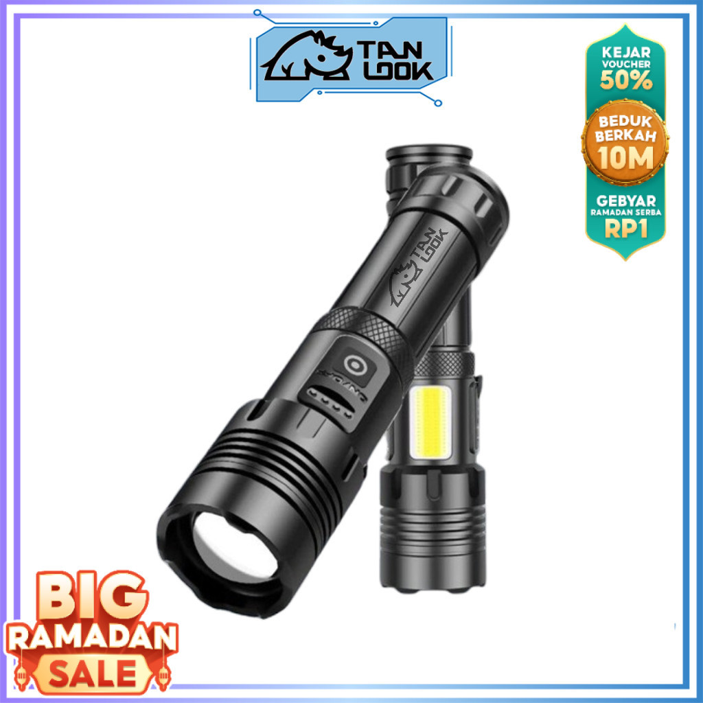 Jual TANLOOK Senter Swat Police Original 200W Superbright / Senter led ...
