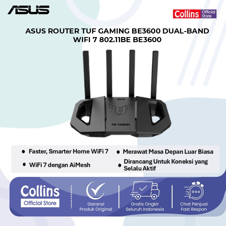 Jual Asus Router TUF Gaming BE3600 Dual Band WIFI 7 BE3600 2.5G Port ...