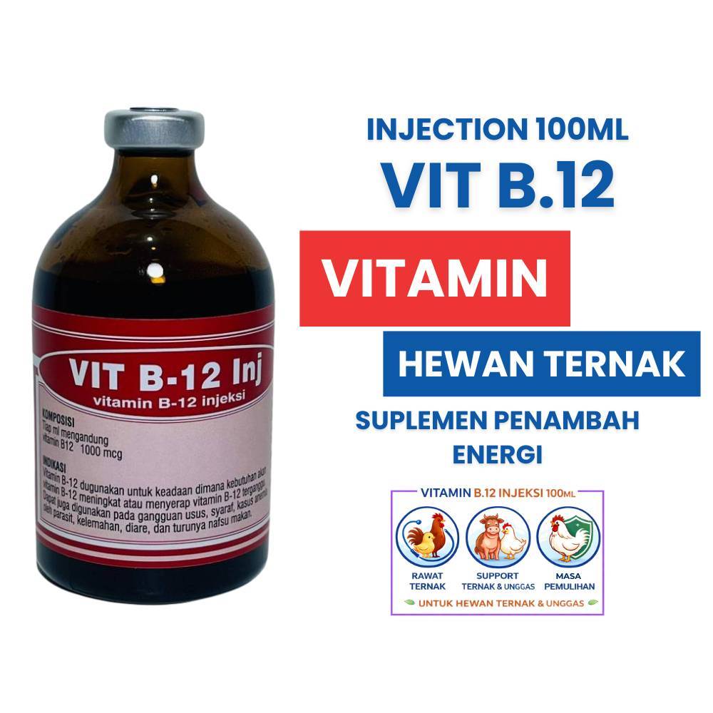 Jual Vitamin B12 Injeksi untuk Ternak - Suplemen Penambah Energi dan ...