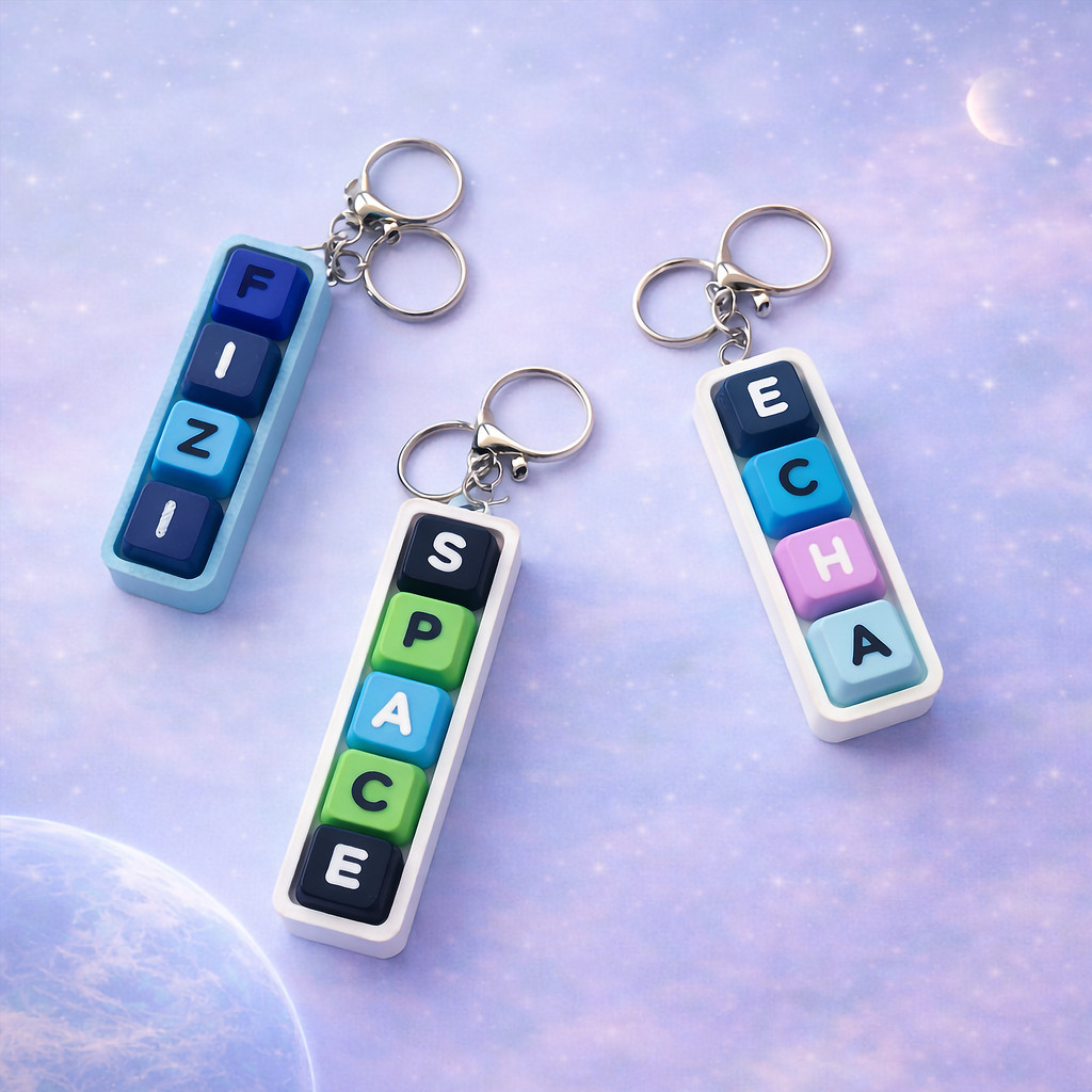 Jual Mechanical Switch Keyboard Clicker Custom Nama 3D Gantungan Kunci ...