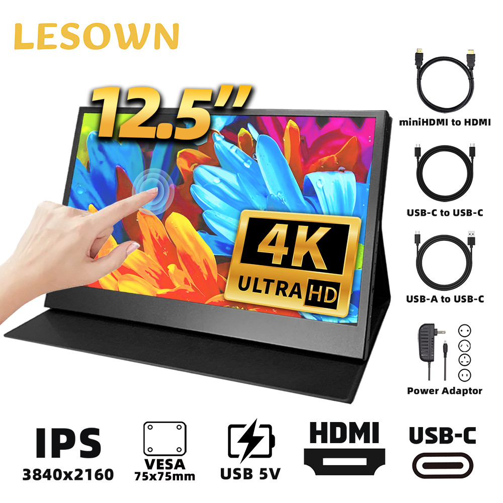 Jual LESOWN 12.5 in Portable IPS Side Screen Monitor 1920x1080 Mobile ...