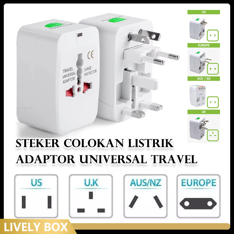 Jual Adapter Colokan Listrik Universal - International Travel Plug ...