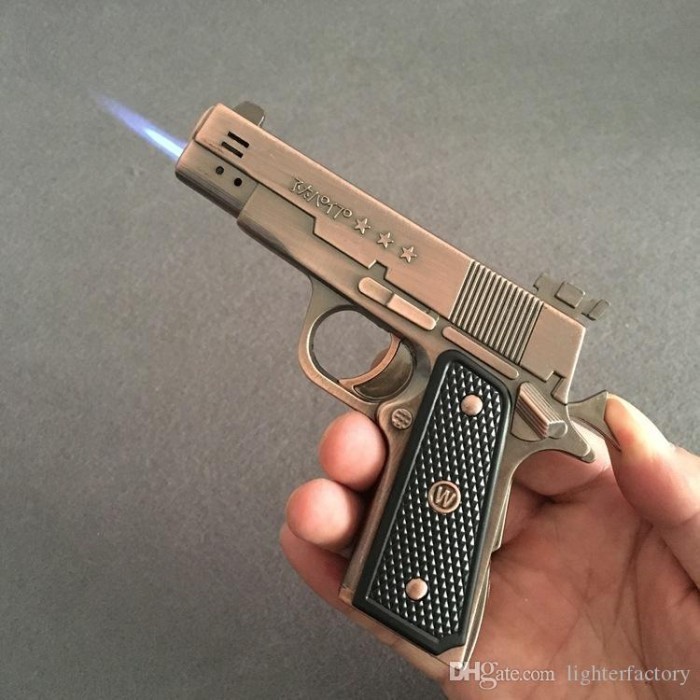 Jual Korek Api Pistol Exclusive Gas Model Rose Gold Baretta Revolver ...