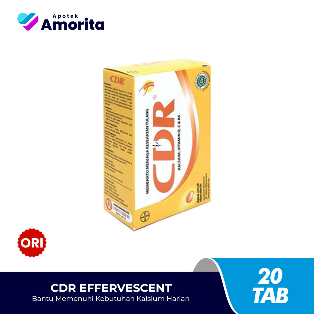 Jual CDR Effervescent Memenuhi Kebutuhan Kalsium 20 Tablet Eff | Shopee ...